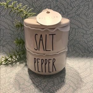 Rae Dunn SALT & PEPPER STACKABLE CELLARS Set